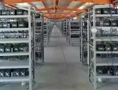 A large-scale mining farm, demonstrating the infrastructure required for large-scale cryptocurrency mining.