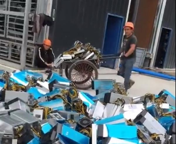 A detailed view of a mining rig setup, showcasing the hardware used for Ethereum and other cryptocurrency mining