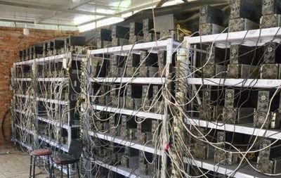 A powerful mining rig in operation
